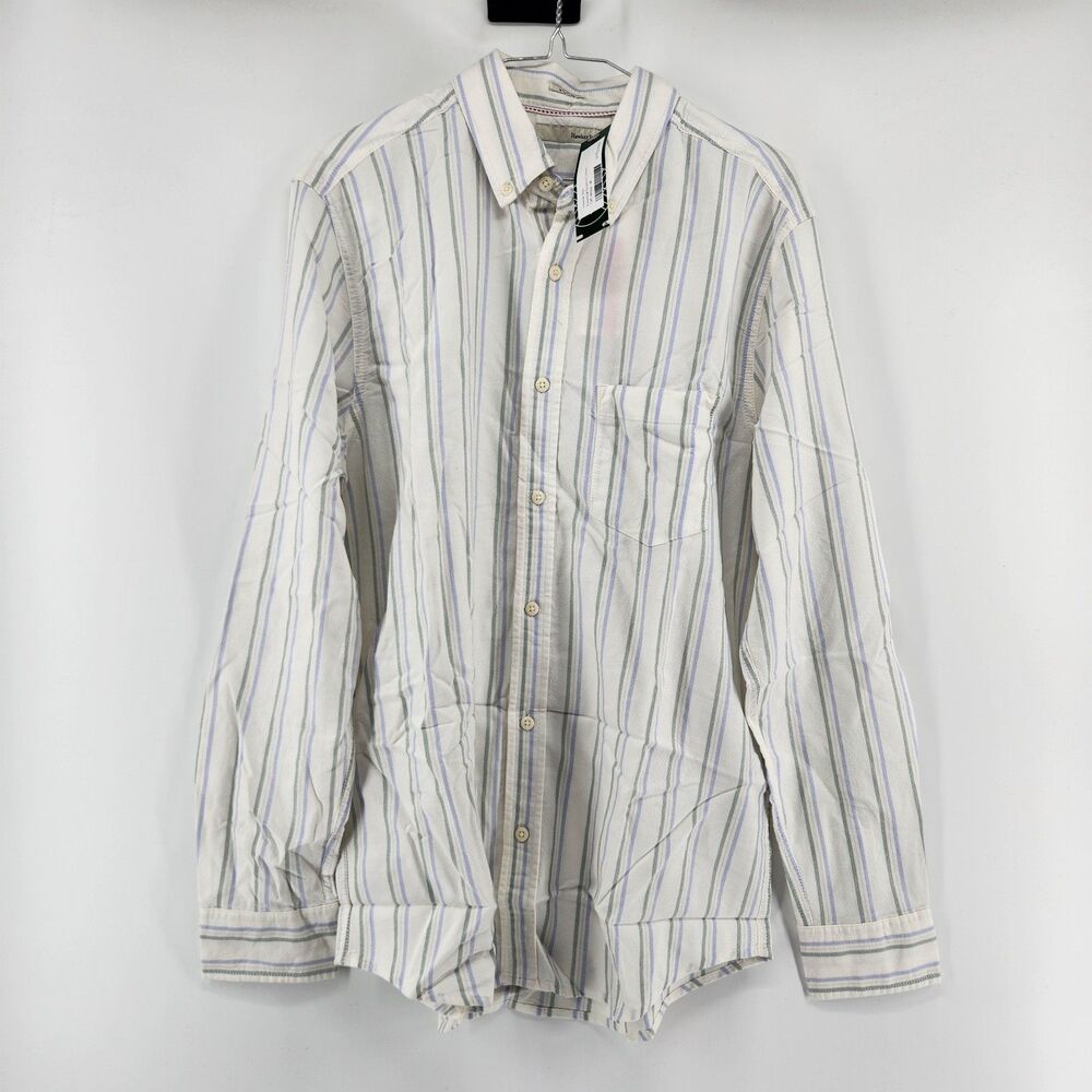 Hawker Rye Men's Medium Off White Essential Stretch Oxford‎ Shirt NWT